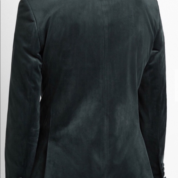 Moss London Skinny Fit Velvet Dress Blazer - Picture 5 of 8